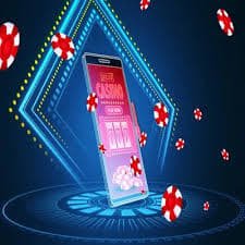 Ilustrasi bermain sportsbook, slot online dan live casino melalui perangkat mobile di postoto